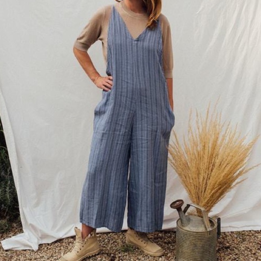 Fresh laundry Linen Jumpsuit Small
